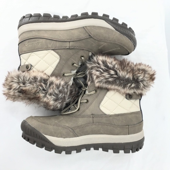 Bearpaw Women Boots Faux Fur Winter Waterproof Sheep Skin Lining Brown Sz 8 - Picture 6 of 16